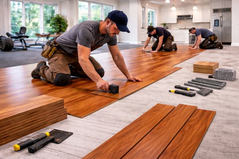 Cherry Floor Installation in Largo, FL
